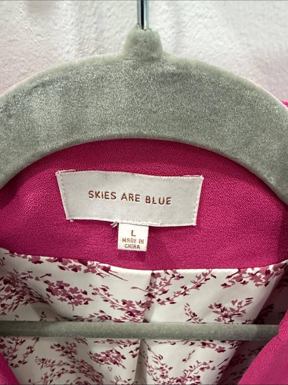 Skies are Blue Women's Fuchsia Open-Front Blazer - Picture 3 of 4